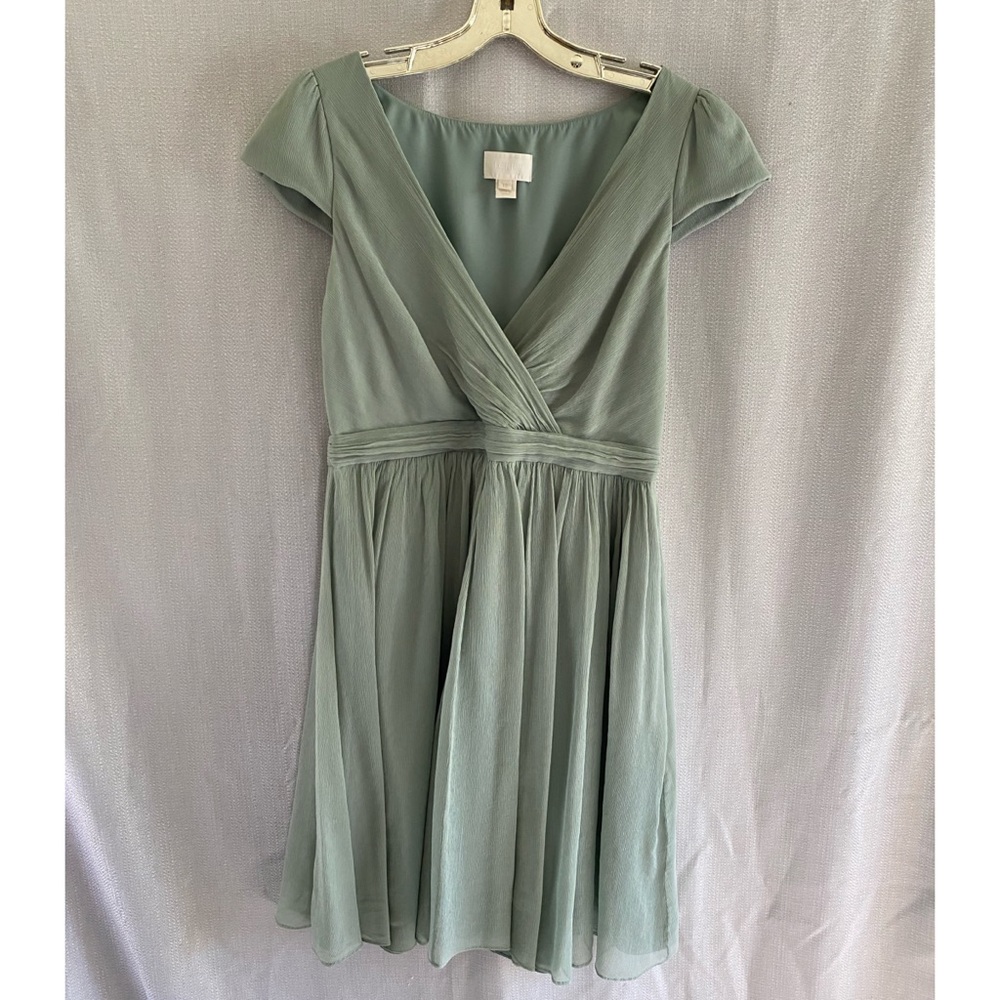 J. Crew Sage Green Silk Dress